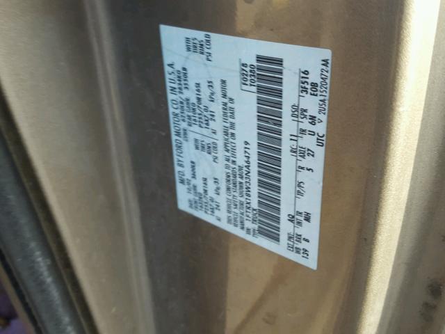 1FTRX18W33NA64719 - 2003 FORD F150 GOLD photo 10