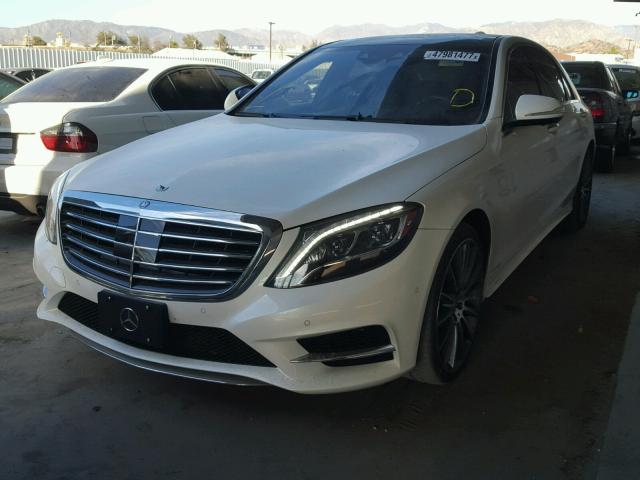 WDDUG8CB9FA113091 - 2015 MERCEDES-BENZ S 550 WHITE photo 2