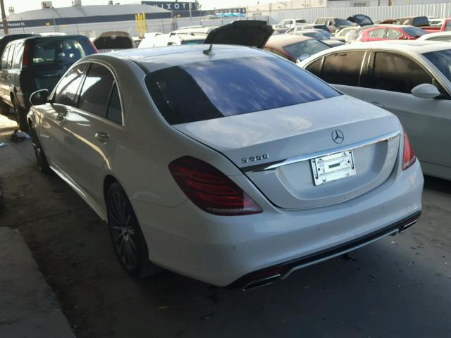 WDDUG8CB9FA113091 - 2015 MERCEDES-BENZ S 550 WHITE photo 3