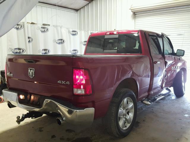 1C6RR7GT2FS664696 - 2015 RAM 1500 SLT BURGUNDY photo 4