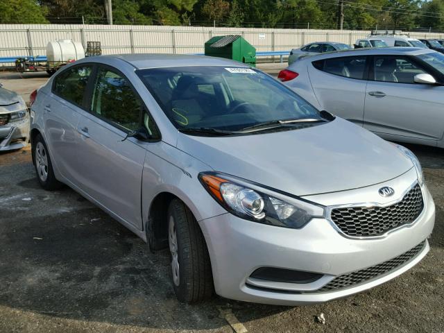 KNAFK4A62G5611091 - 2016 KIA FORTE LX SILVER photo 1