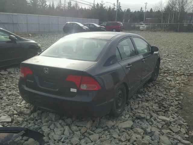 2HGFA16517H028896 - 2007 HONDA CIVIC LX BLACK photo 4