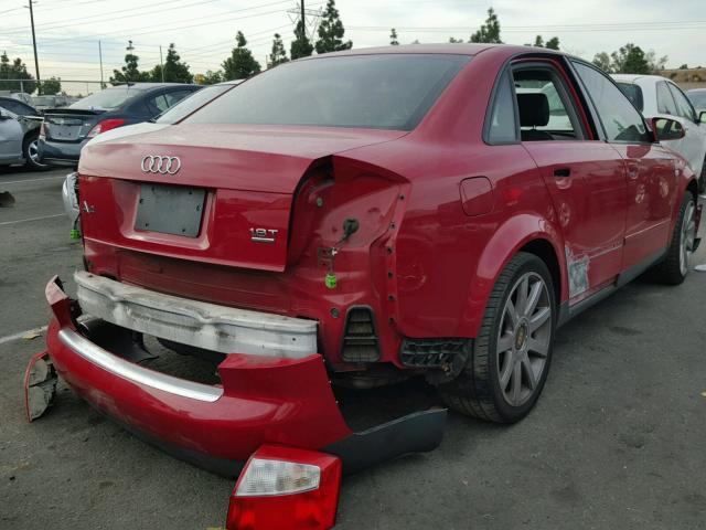 WAULC68E03A221536 - 2003 AUDI A4 1.8T QU RED photo 4