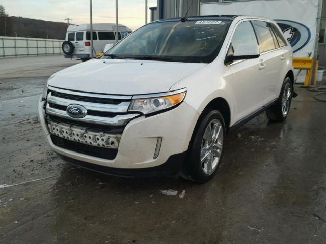 2FMDK3KC2BBA67409 - 2011 FORD EDGE LIMIT WHITE photo 2