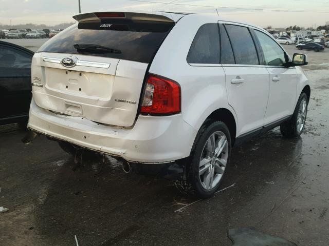 2FMDK3KC2BBA67409 - 2011 FORD EDGE LIMIT WHITE photo 4