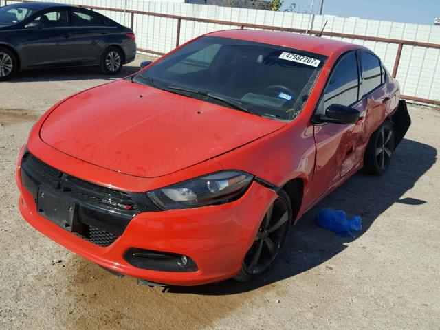 1C3CDFBB2FD345748 - 2015 DODGE DART SXT ORANGE photo 2