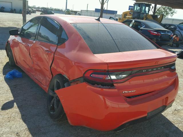 1C3CDFBB2FD345748 - 2015 DODGE DART SXT ORANGE photo 3