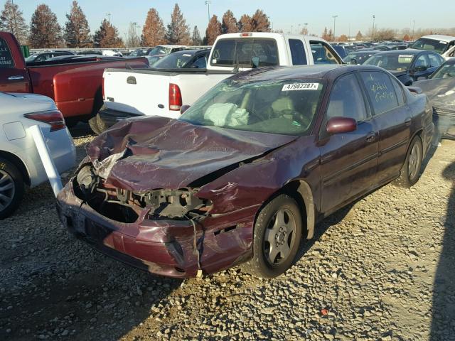 1G1NE52J82M672189 - 2002 CHEVROLET MALIBU LS 勃艮第红 照片 2