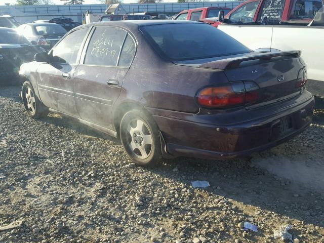 1G1NE52J82M672189 - 2002 CHEVROLET MALIBU LS BURGUNDY photo 3