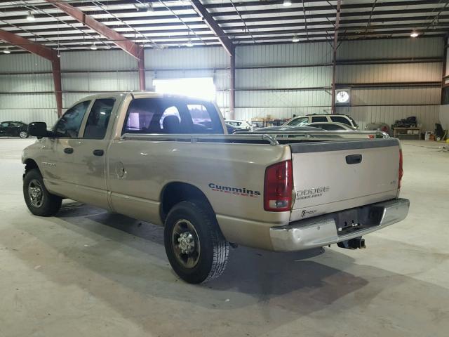 3D7KA28653G758772 - 2003 DODGE RAM 2500 S GOLD photo 3
