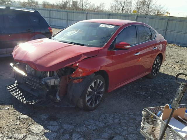 3N1AB7AP9GY243652 - 2016 NISSAN SENTRA S RED photo 2