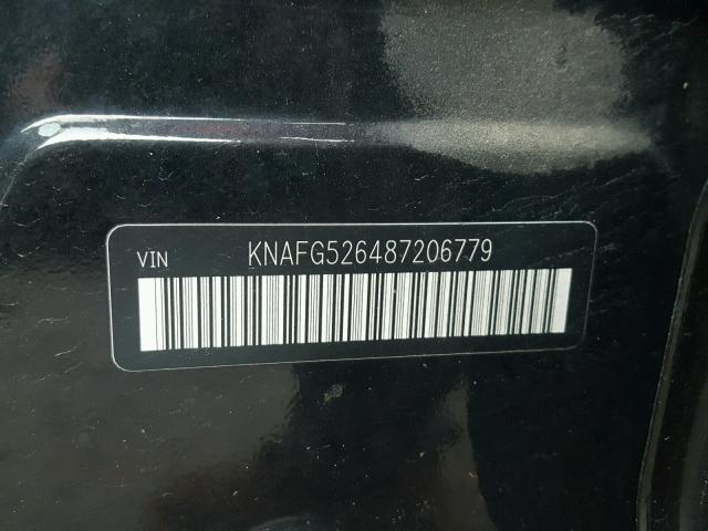 KNAFG526487206779 - 2008 KIA RONDO LX BLACK photo 10