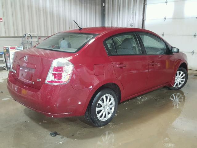 3N1AB61E97L620535 - 2007 NISSAN SENTRA 2.0 MAROON photo 4