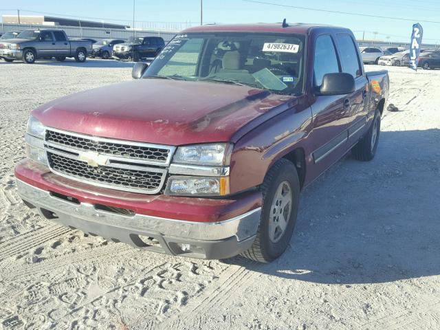 2GCEC13T861210254 - 2006 CHEVROLET SILVERADO BURGUNDY photo 2