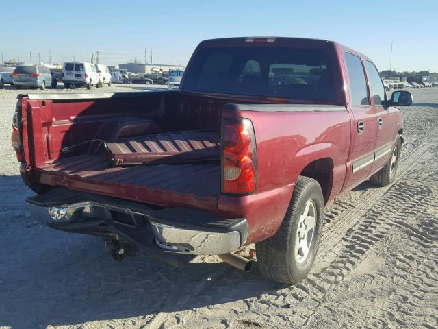 2GCEC13T861210254 - 2006 CHEVROLET SILVERADO BURGUNDY photo 4