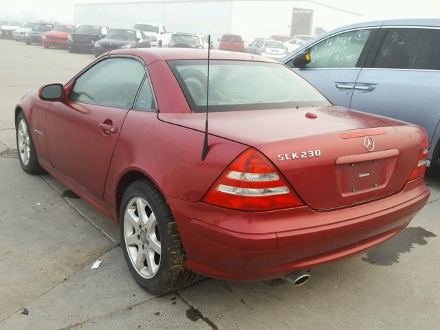 WDBKK49F71F195237 - 2001 MERCEDES-BENZ SLK 230 KO RED photo 3