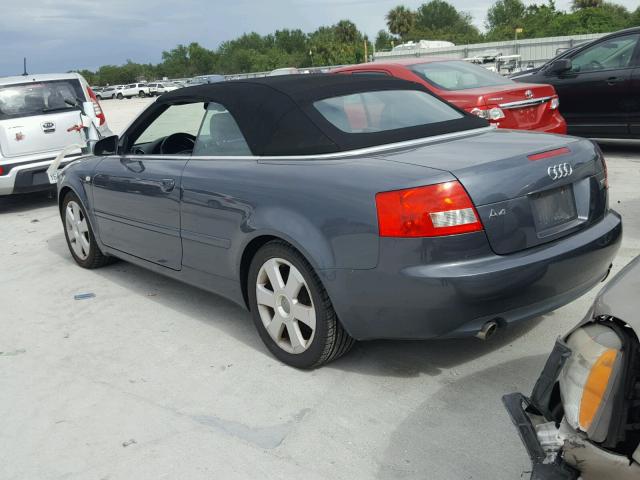 WAUAC48HX6K002815 - 2006 AUDI A4 1.8 CAB GRAY photo 3