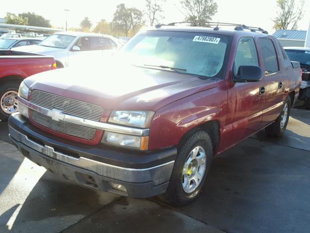 3GNEC12T84G299613 - 2004 CHEVROLET AVALANCHE BURGUNDY photo 2