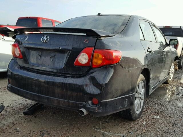 2T1BU4EE7AC449398 - 2010 TOYOTA COROLLA BA BLACK photo 4