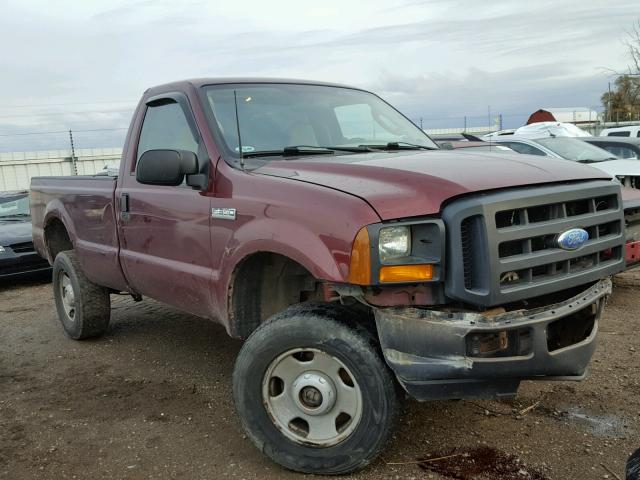 1FTWF31546ED27517 - 2006 FORD F350 SRW S BURGUNDY photo 1