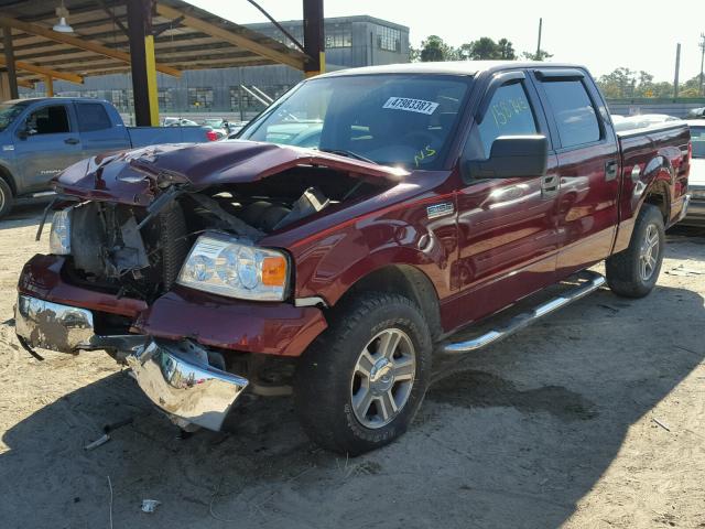 1FTRW12W35KD67838 - 2005 FORD F150 SUPER RED photo 2