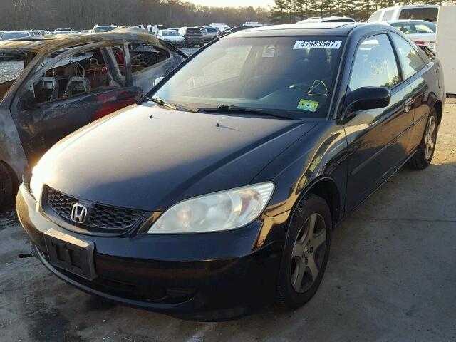 1HGEM22994L033506 - 2004 HONDA CIVIC EX BLACK photo 2