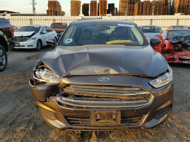 3FA6P0G72GR145341 - 2016 FORD FUSION S CHARCOAL photo 9