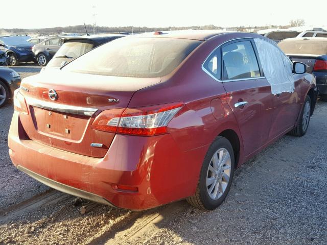 3N1AB7AP2DL649281 - 2013 NISSAN SENTRA S RED photo 4