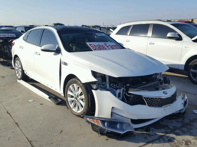 5XXGU4L35GG037862 - 2016 KIA OPTIMA EX WHITE photo 1