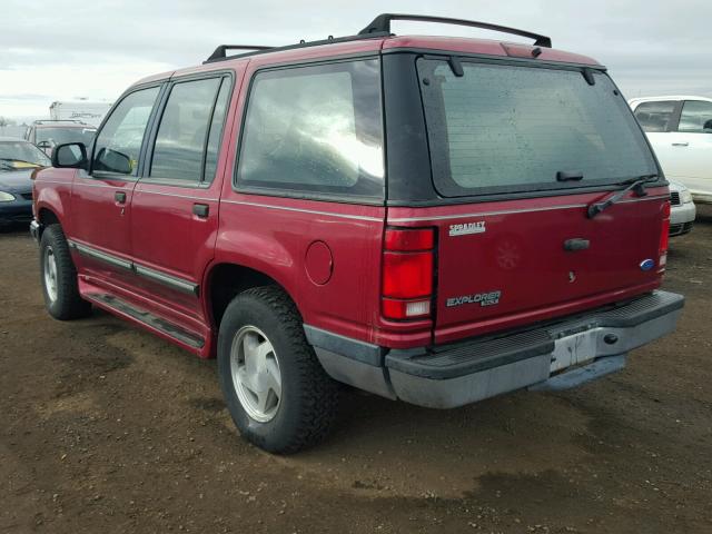 1FMDU34X5RUD77097 - 1994 FORD EXPLORER BURGUNDY photo 3