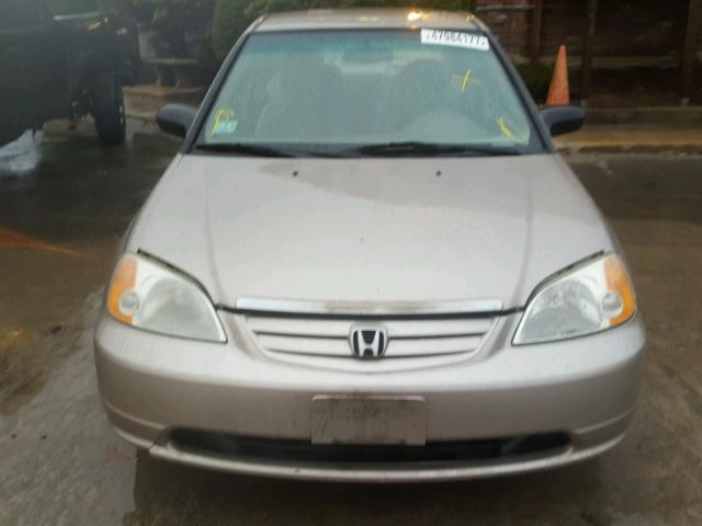 2HGES15511H596535 - 2001 HONDA CIVIC LX GRAY photo 9