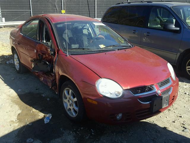 1B3ES56CX4D636293 - 2004 DODGE NEON SXT RED photo 1