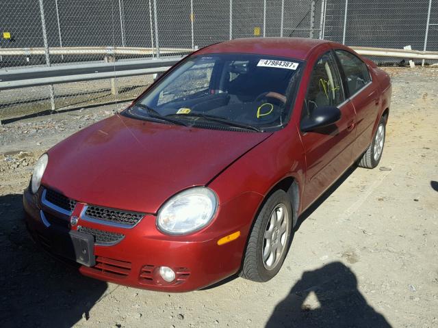 1B3ES56CX4D636293 - 2004 DODGE NEON SXT RED photo 2