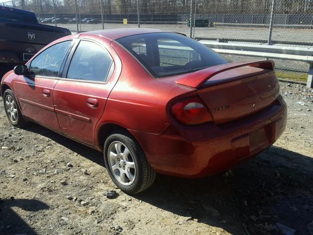 1B3ES56CX4D636293 - 2004 DODGE NEON SXT RED photo 3