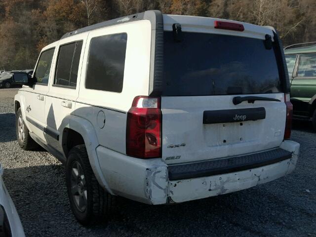 1J8HG48K37C643598 - 2007 JEEP COMMANDER WHITE photo 3