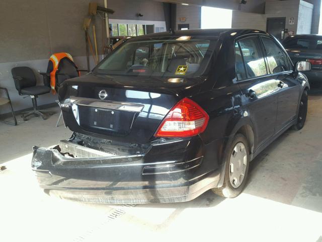 3N1BC11E19L445141 - 2009 NISSAN VERSA S BLACK photo 4