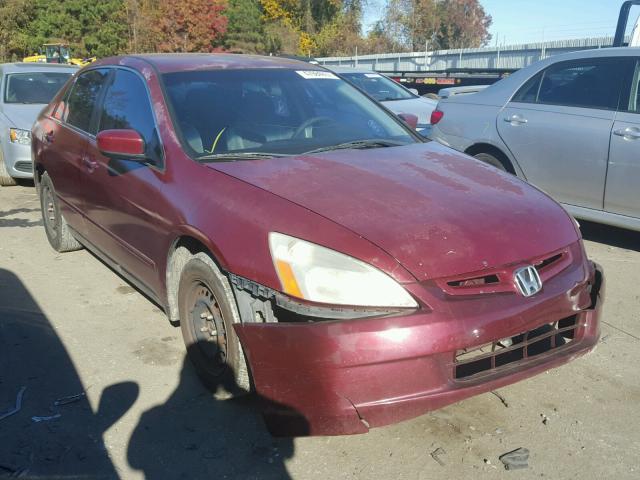 1HGCM56465A191256 - 2005 HONDA ACCORD LX BURGUNDY photo 1