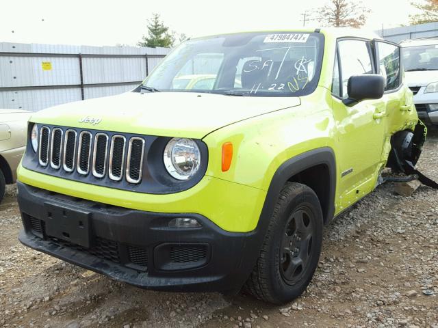 ZACCJBAB5HPG06695 - 2017 JEEP RENEGADE S Կանաչ լուսանկար 2