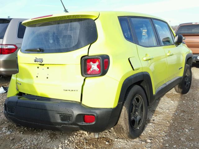 ZACCJBAB5HPG06695 - 2017 JEEP RENEGADE S Կանաչ լուսանկար 4