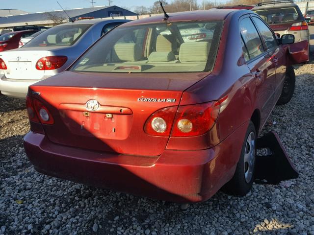 1NXBR32E67Z877292 - 2007 TOYOTA COROLLA CE RED photo 4