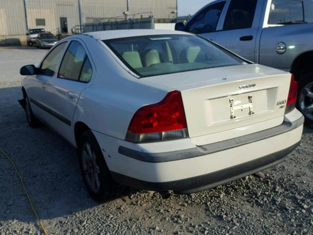 YV1RS61R222147651 - 2002 VOLVO S60 WHITE photo 3