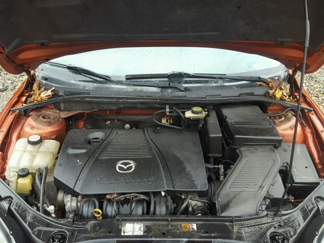 JM1BK343651227669 - 2005 MAZDA 3 HATCHBAC ORANGE photo 7