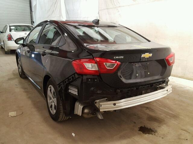 1G1BC5SMXH7224286 - 2017 CHEVROLET CRUZE LS BLACK photo 3