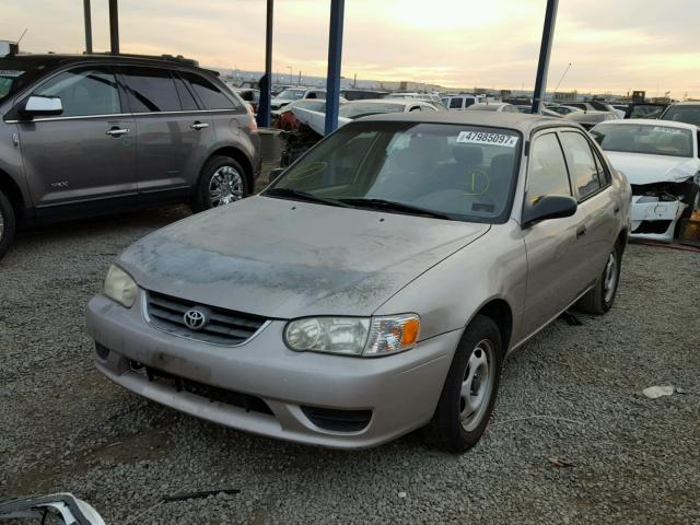 1NXBR12E71Z523289 - 2001 TOYOTA COROLLA CE TAN photo 2