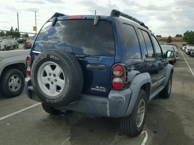 1J4GL38K25W526593 - 2005 JEEP LIBERTY RE BLUE photo 4
