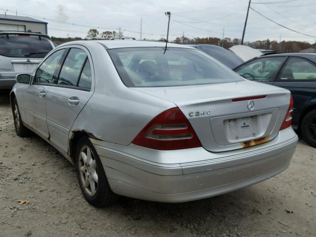 WDBRF61J31F067799 - 2001 MERCEDES-BENZ C 240 SILVER photo 3