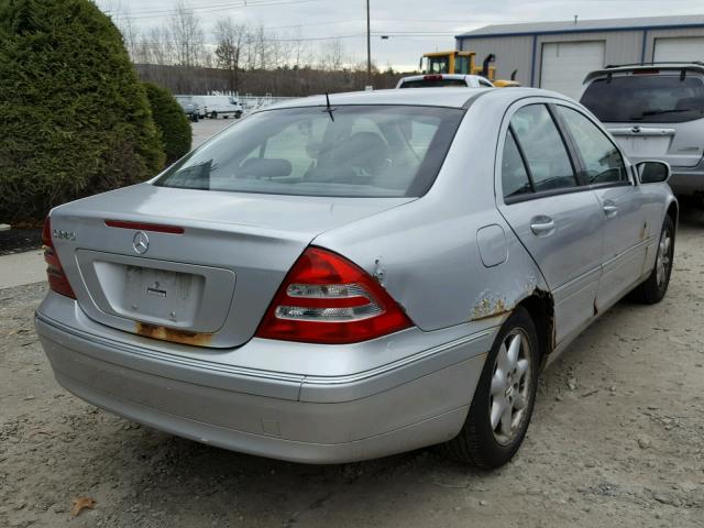 WDBRF61J31F067799 - 2001 MERCEDES-BENZ C 240 SILVER photo 4