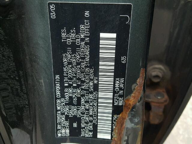 JTLKT334654017325 - 2005 TOYOTA SCION XB Жасыл фото 10