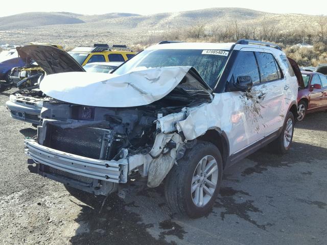 1FM5K8D84DGC90945 - 2013 FORD EXPLORER X WHITE photo 2