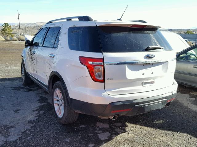 1FM5K8D84DGC90945 - 2013 FORD EXPLORER X WHITE photo 3